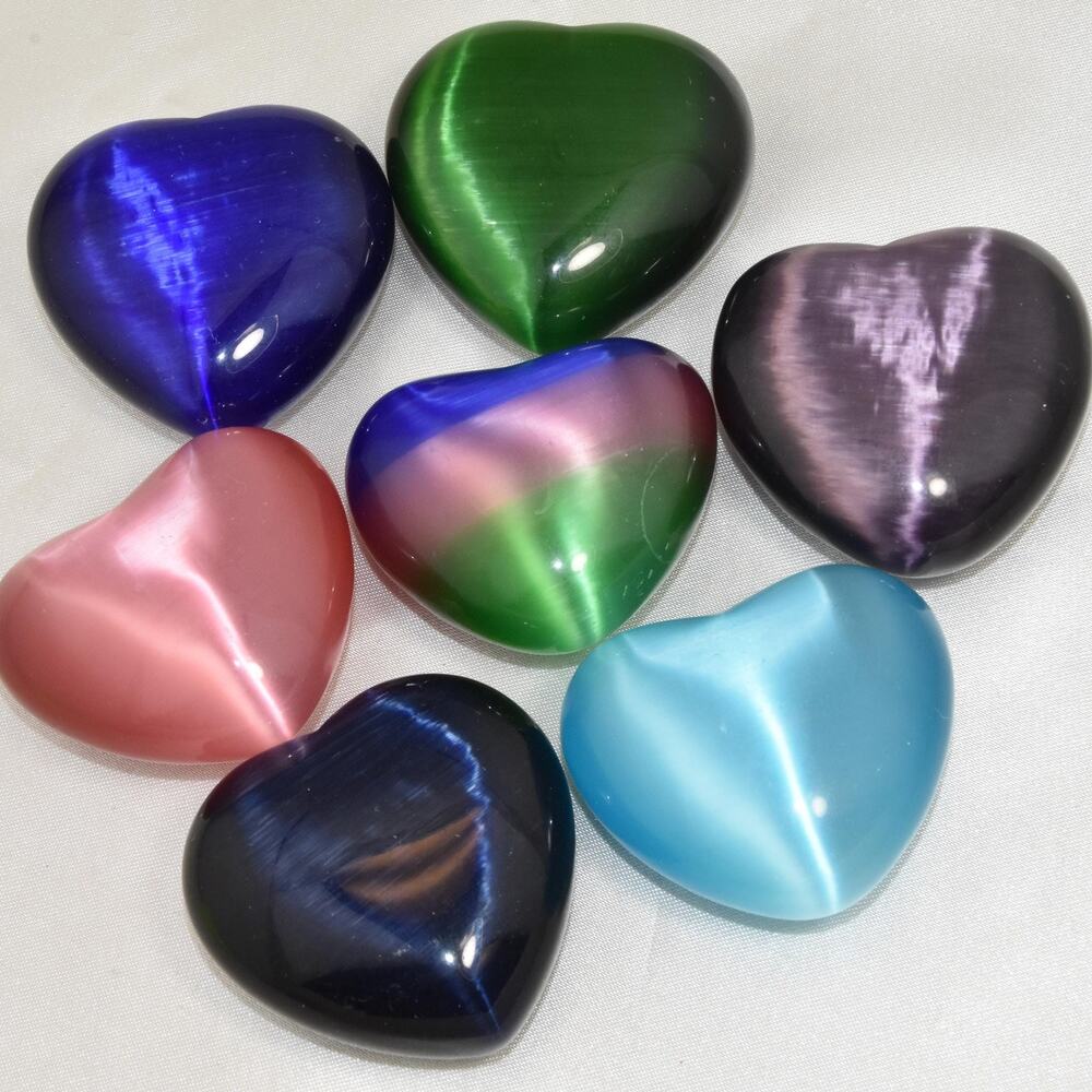 Fiber Optic Hearts Shiny Polished